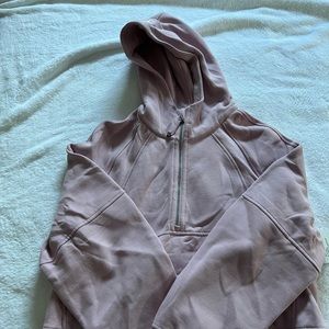 M/L Pink Peony Lululemon Scuba Half Zip Sweater